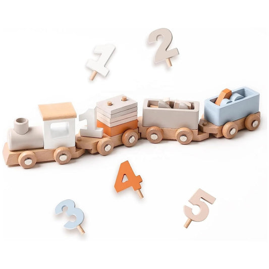 Montessori Wooden Birthday Train