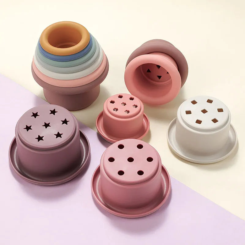 Silicone Stacking Cup Tower