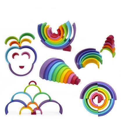 Silicone Rainbow Stacker Toy / Big