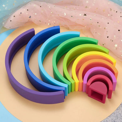 Silicone Rainbow Stacker Toy / Big