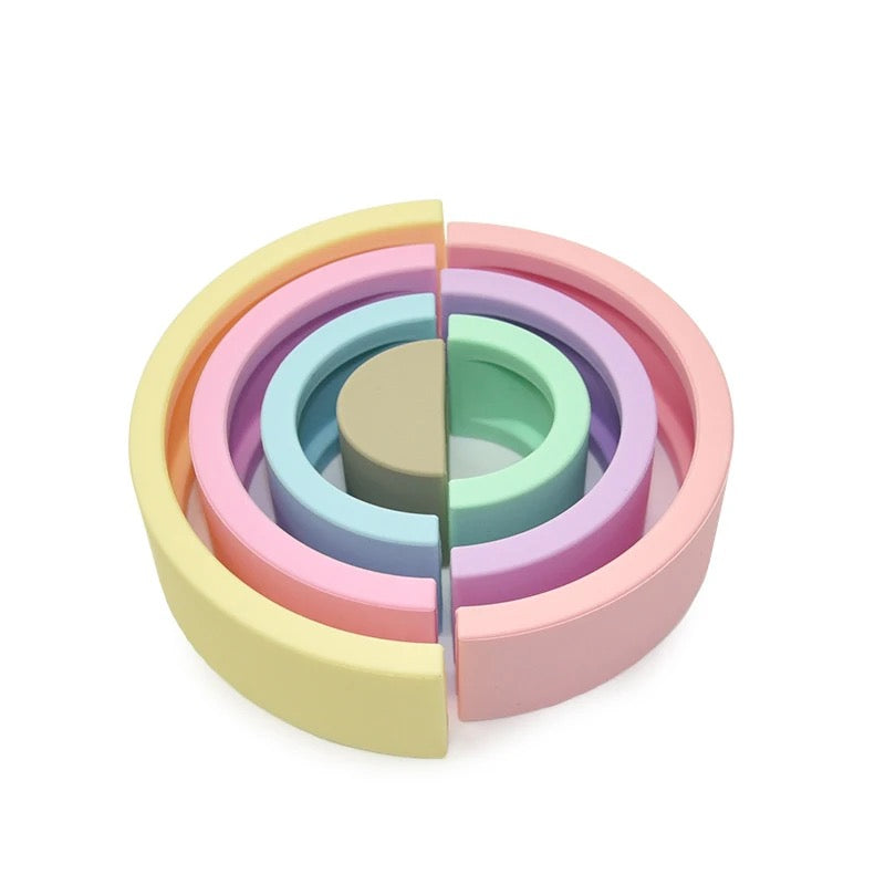 Silicone Rainbow Stacker Toy / Small