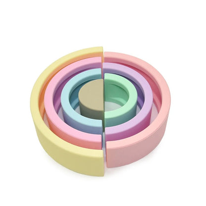 Silicone Rainbow Stacker Toy / Small