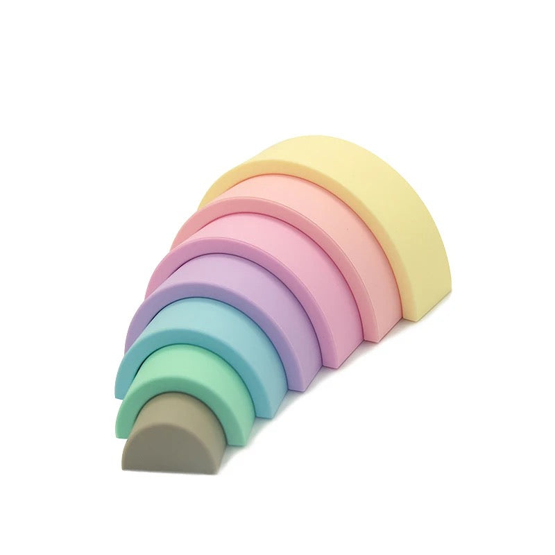 Silicone Rainbow Stacker Toy / Small