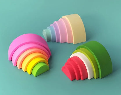 Silicone Rainbow Stacker Toy / Small