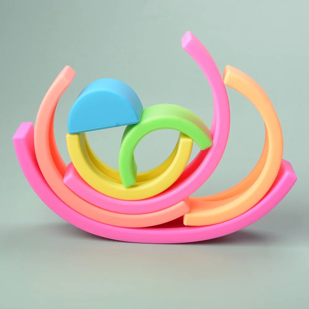 Silicone Rainbow Stacker Toy / Small