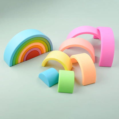 Silicone Rainbow Stacker Toy / Small