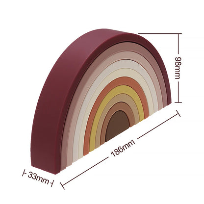 Silicone Rainbow Stacker Toy / Big