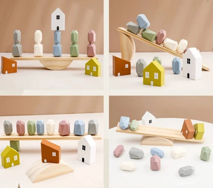 Silicone Stacked Stone Seesaw