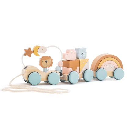 Wooden Pull-Along Train Set