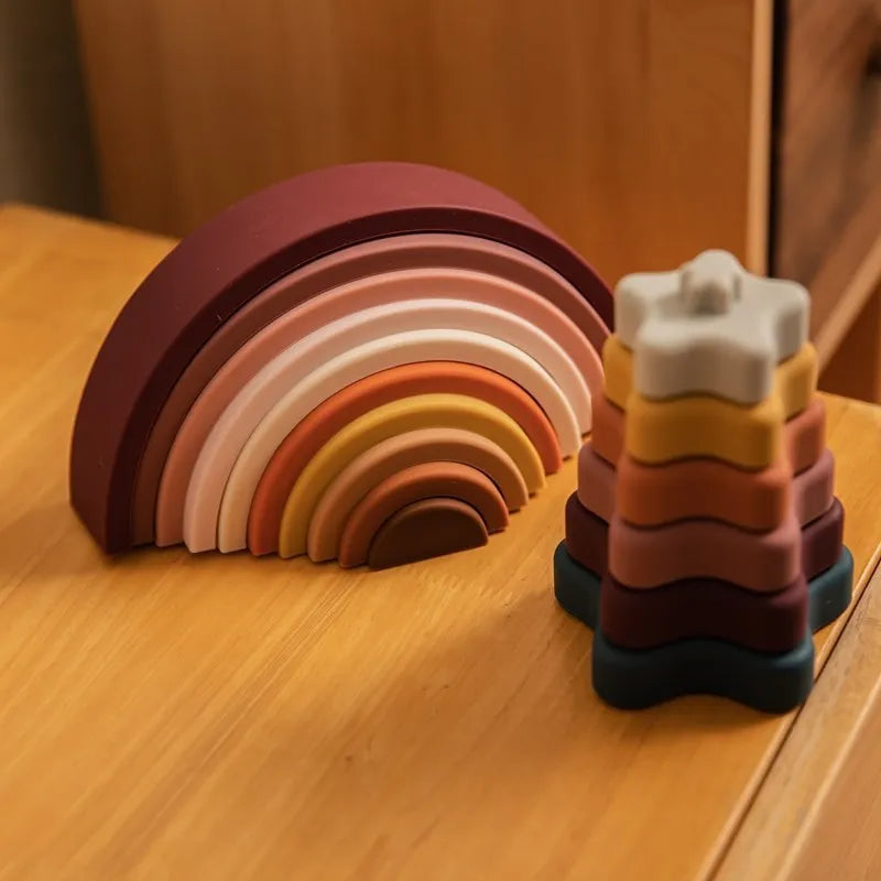 Silicone Rainbow Stacker Toy / Big