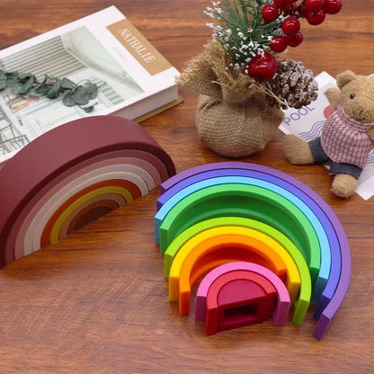 Silicone Rainbow Stacker Toy / Big